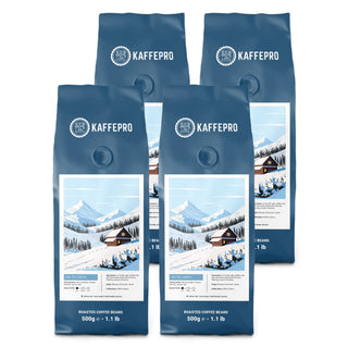 Kaffepro Arctic Shine - Kaffepaket: 4 x 500g Kaffebönor