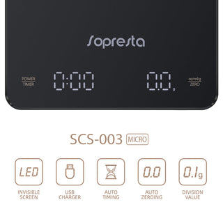 Sopresta Barista Precision Micro Kaffe/Espresso Vikt - SCS-003